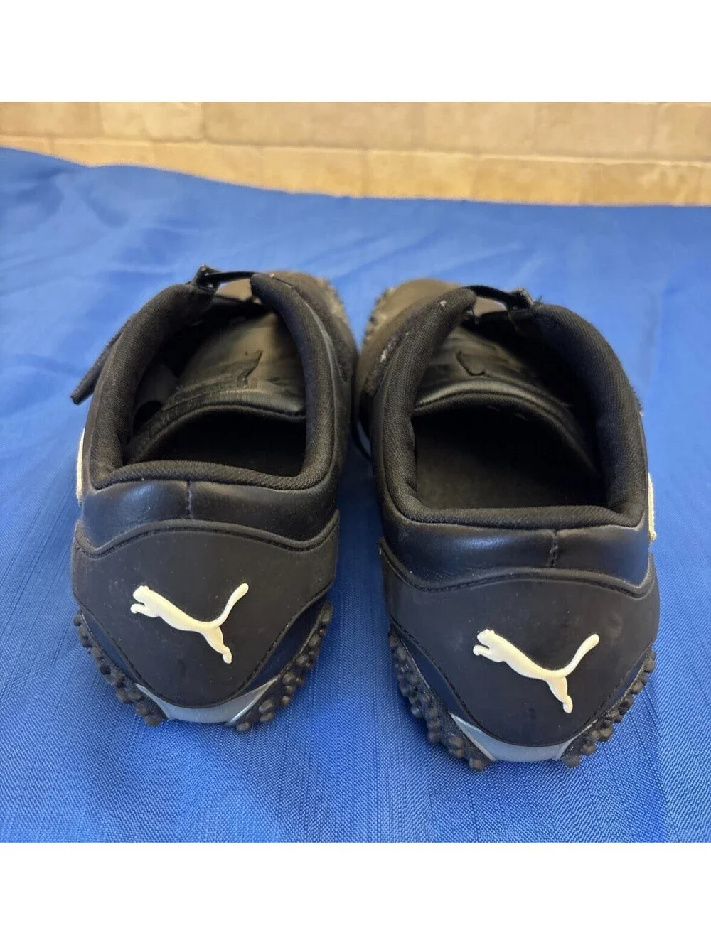 VTG Puma Mostro OG Premium LEATHER Black White Y2K Archive Spikes Men’s Size 10